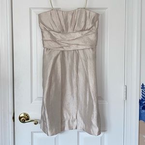 Strapless champagne cocktail dress - size 6 max & cleo